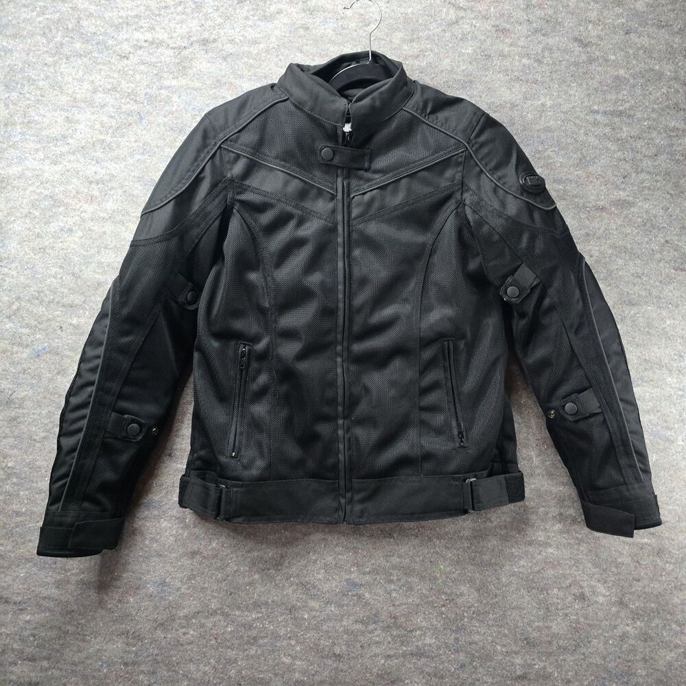 BiLT BLM 13 Techno Jacket Womens XS Black Mesh Motorcycle Riding Armor Pockets